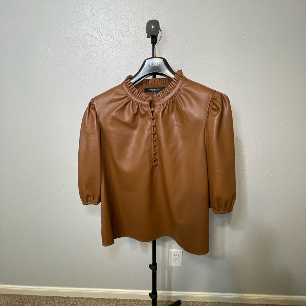Marc New York Tan Leather Jacket